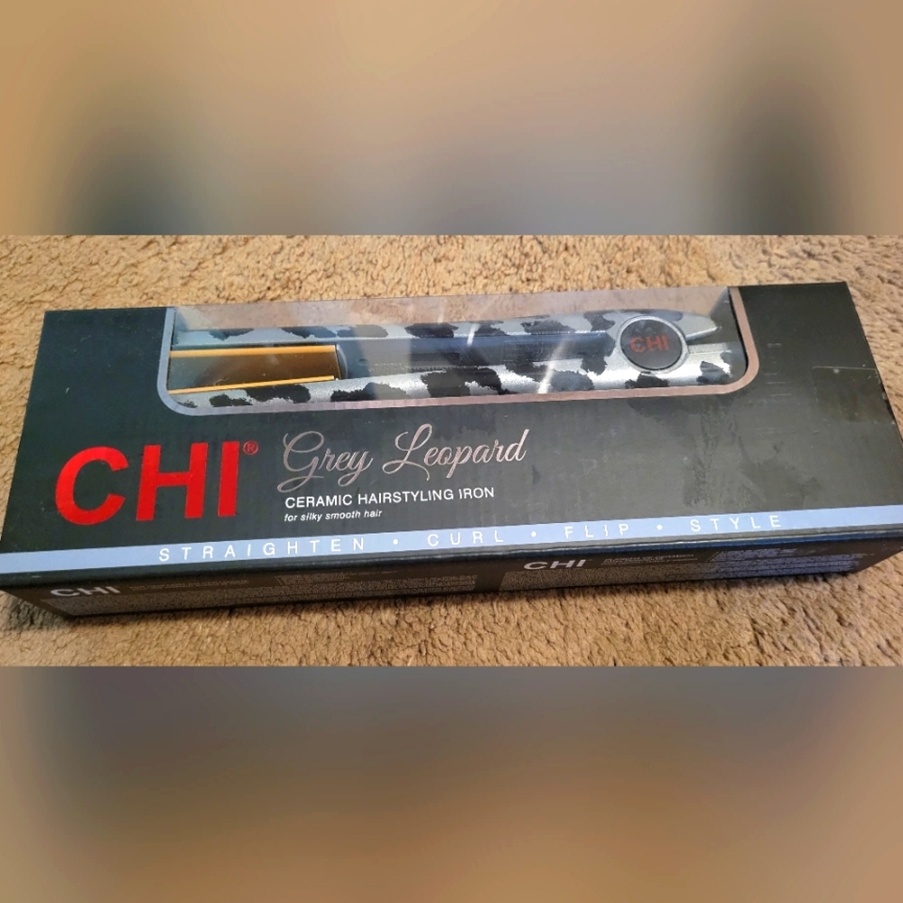 CHI Hairstyling Iron in Leopard Grey NIB - SOLD